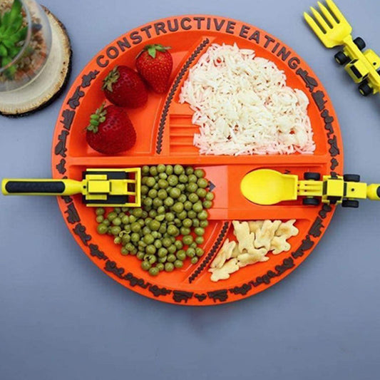 Kreativt bestikksett med tallerken for barn - Gjør måltider morsomme!