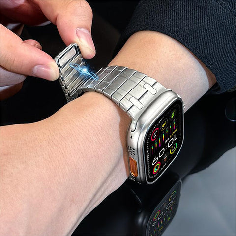 Frostet Rustfritt Stål Magnetbånd for Apple Watch