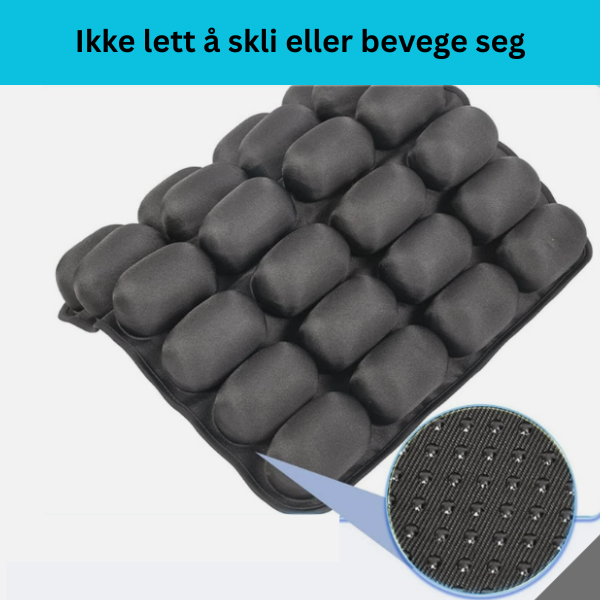 KomfortSitte™ – Avlaster rygg og halebein ved lange reiser og stillesitting