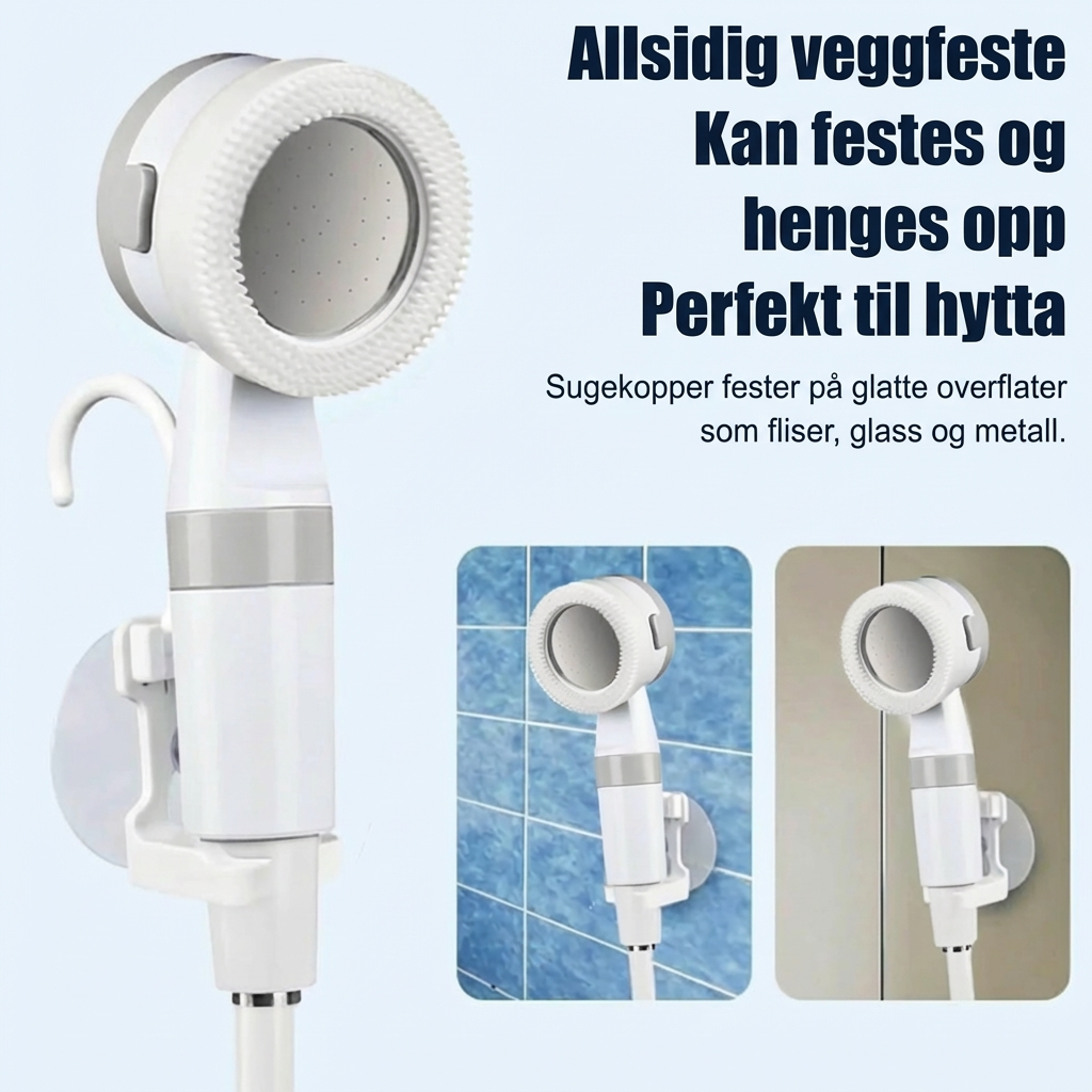 Mobilt Vannsystem – Sett med Slange & Munnstykker for Hage, Dusj og Terrasse