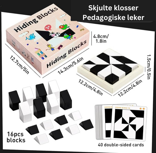 Skjulte byggeklosser! Øk barnets fantasi og problemløsningsferdigheter med Montessori-klosser
