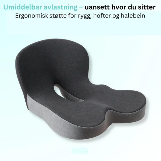Avlastende™ Sittepute – Lindrer smerter i korsrygg, hofte og halebein