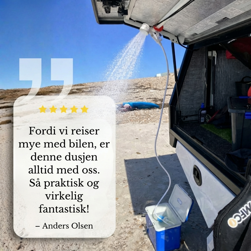 Mobilt Vannsystem – Sett med Slange & Munnstykker for Hage, Dusj og Terrasse